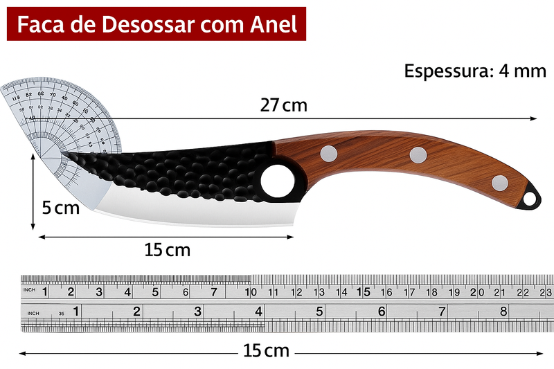 BladePro™ – Faca de Desossar Premium com Anel Ergonômico