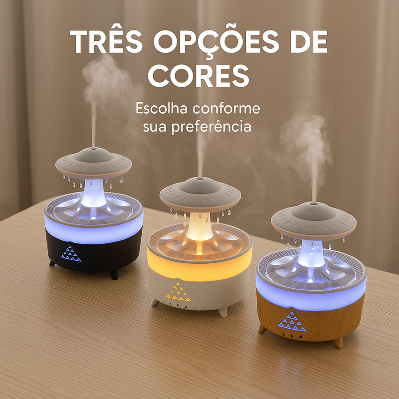 RainSphere™ – Umidificador UFO com Efeito de Gotas de Chuva