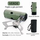 Fogão a Gás Portátil 2600W - Compacto, Dobrável e Ideal para Camping
