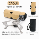 Fogão a Gás Portátil 2600W - Compacto, Dobrável e Ideal para Camping