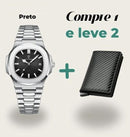 Combo Relógio HF + Carteira Carbono – Leve 2 Pagando 1
